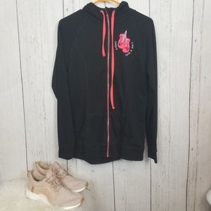 Torrid Black and Pink Hoodie